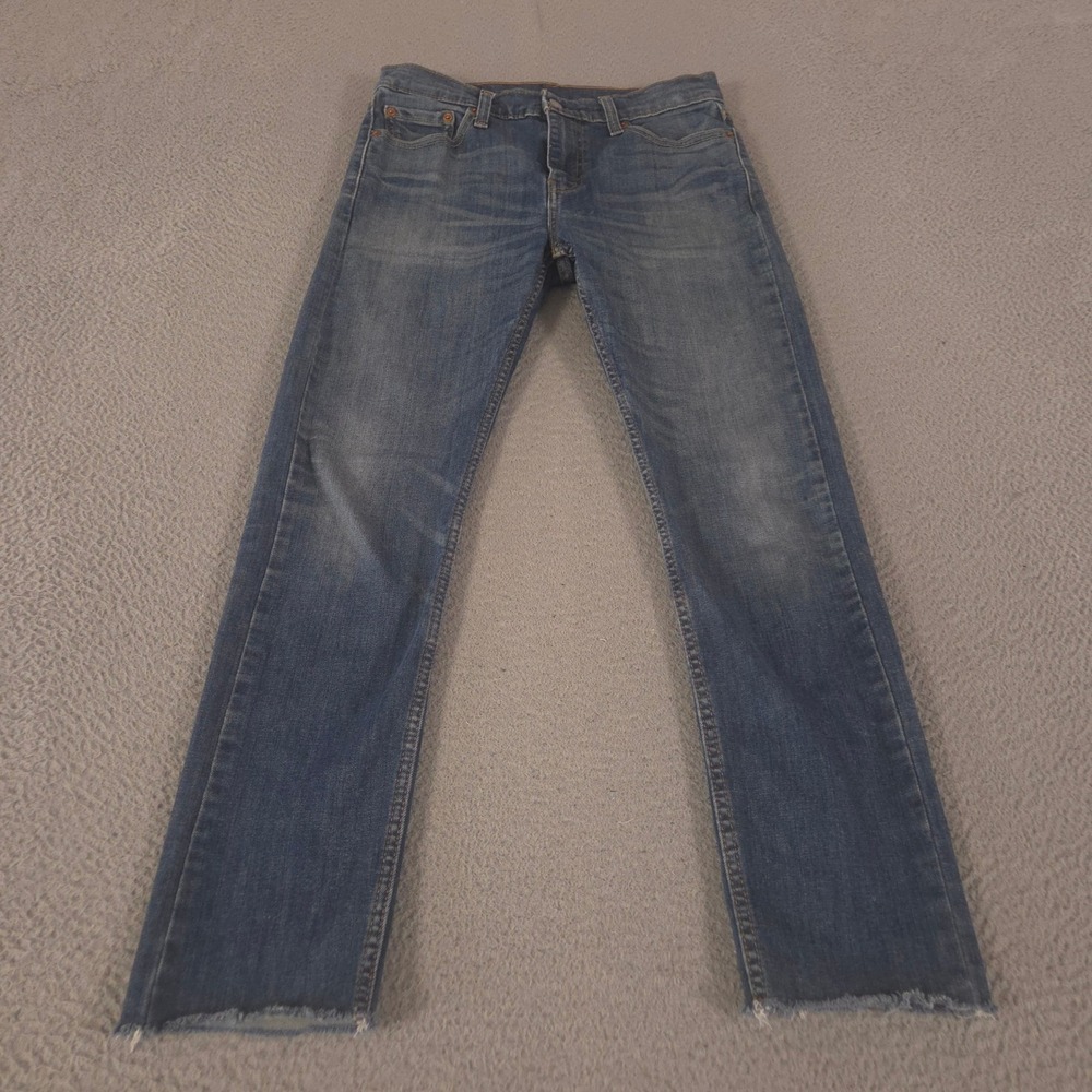 Levi's Jeans Mens 30x29 Blue 510 Skinny Raw Hem Stretch Denim Skinny Leg Pants